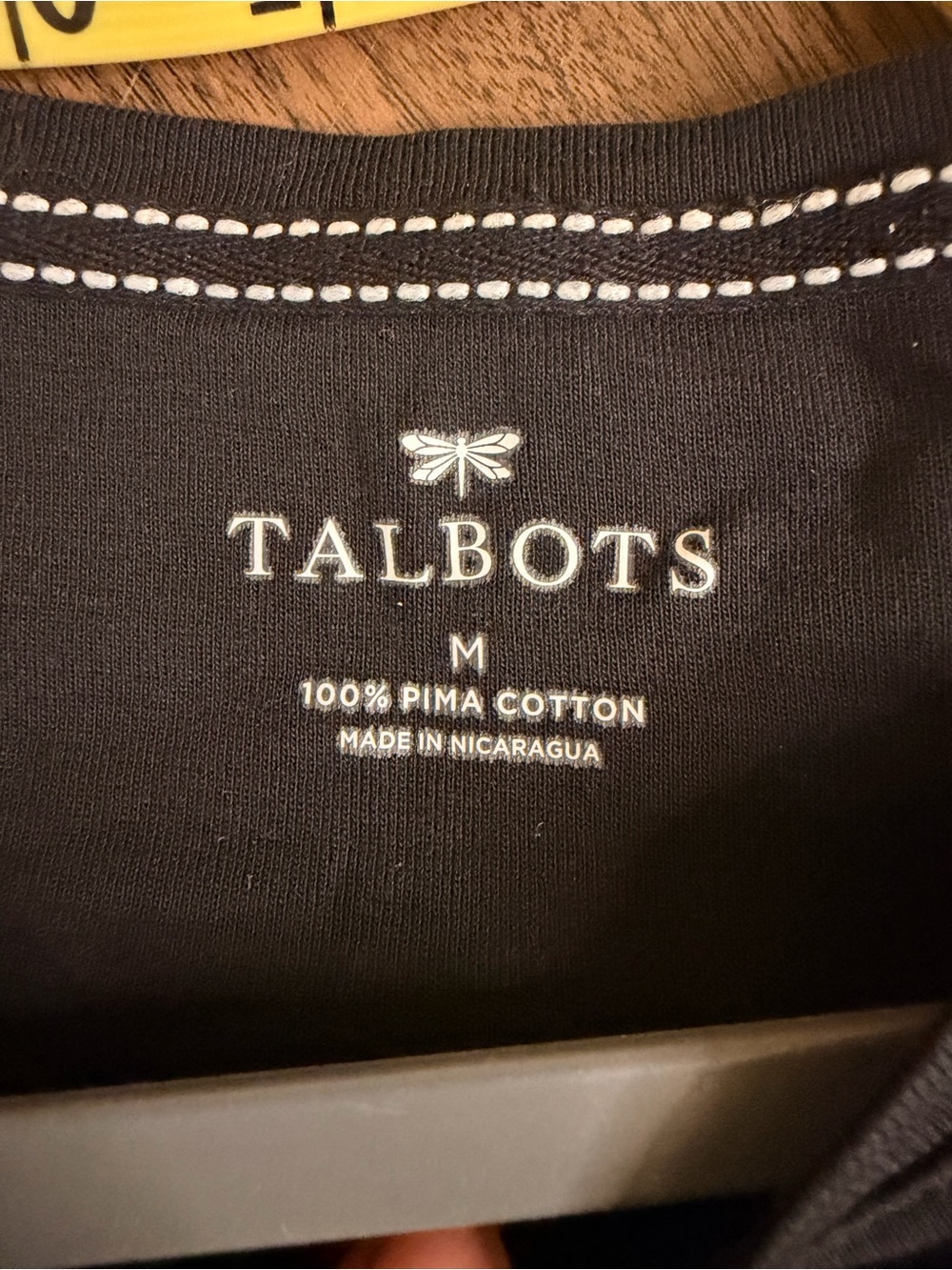 Talbots Black Three-Quarter Sleeve Scoop Neck Top - Picture 3 of 5
